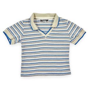 Vintage 90’s Striped Cropped Polo Shirt